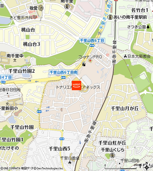 KOHYO南千里店付近の地図
